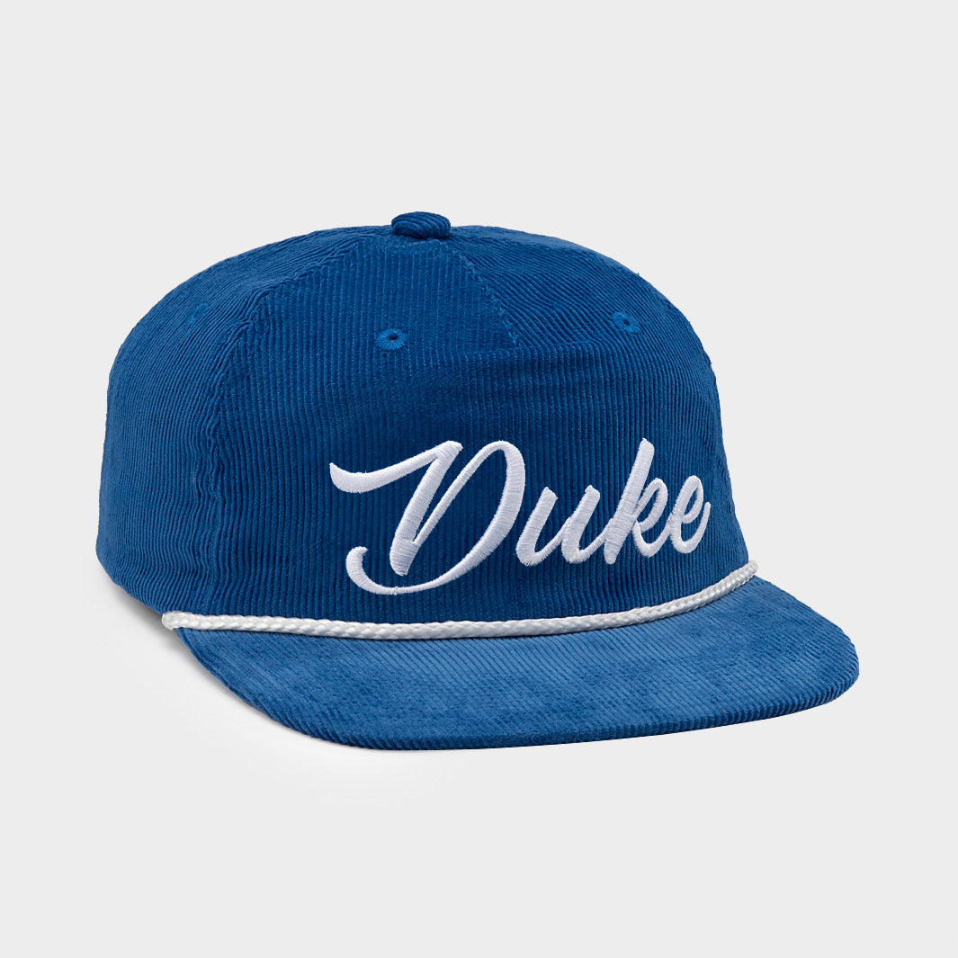 Duke Blue Devils Retro Script Corduroy Dad Hat - A Must-Have for Fans!