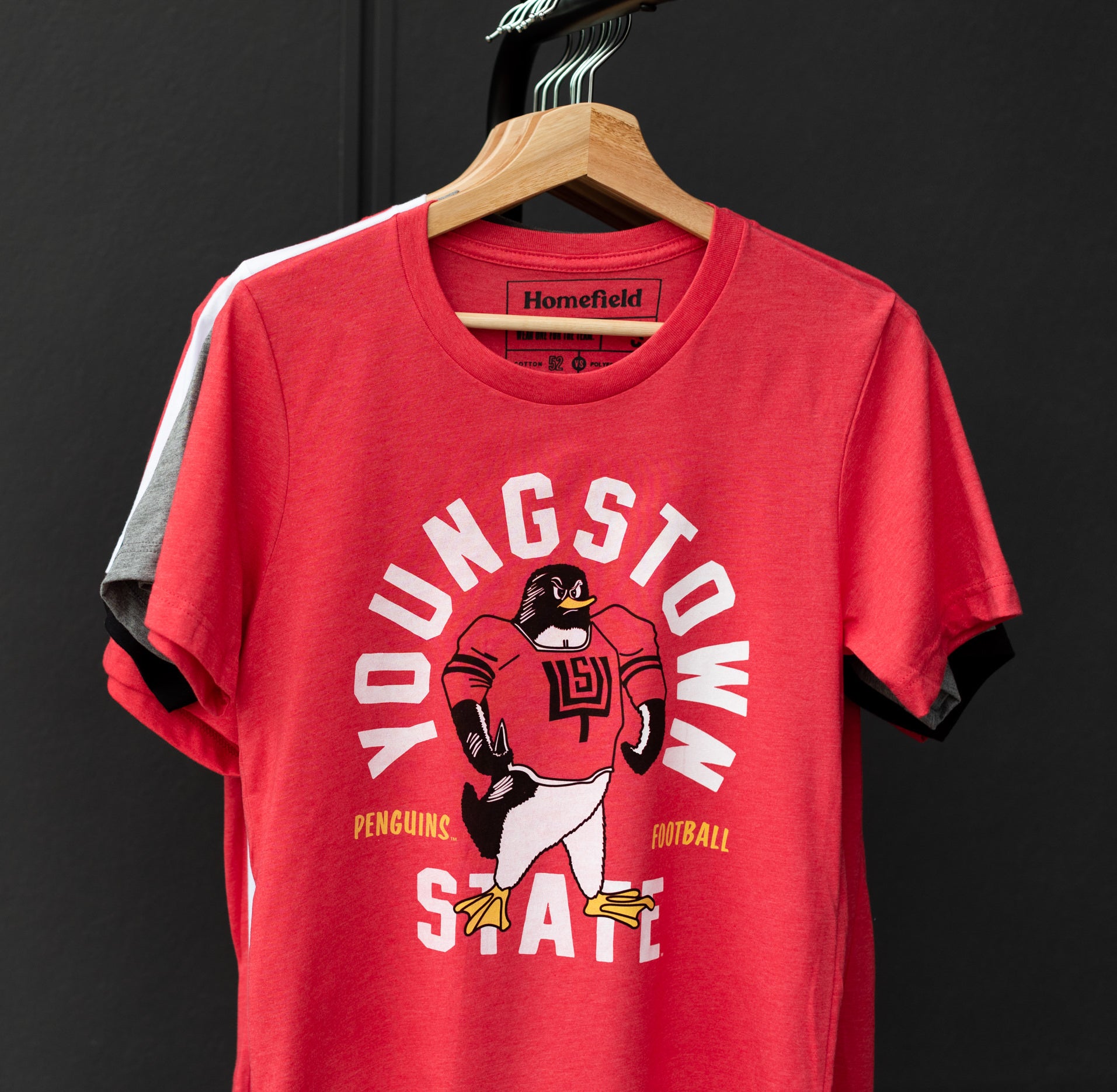 Vintage Youngstown State Penguins 1970s Football Tribute Tee - Show Your Team Pride!