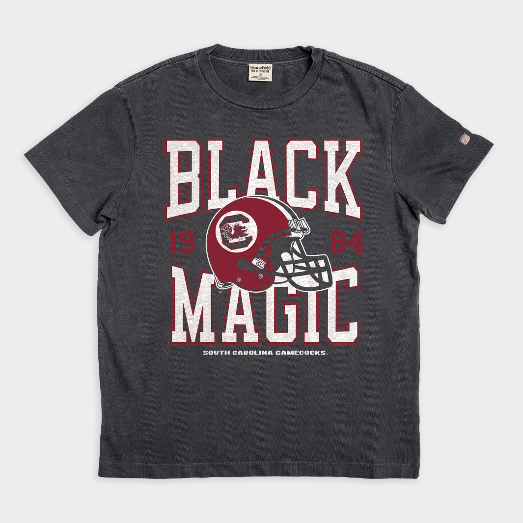1984 Vintage Gamecocks Football Black Magic Heavyweight Tee - A Tribute to Glory