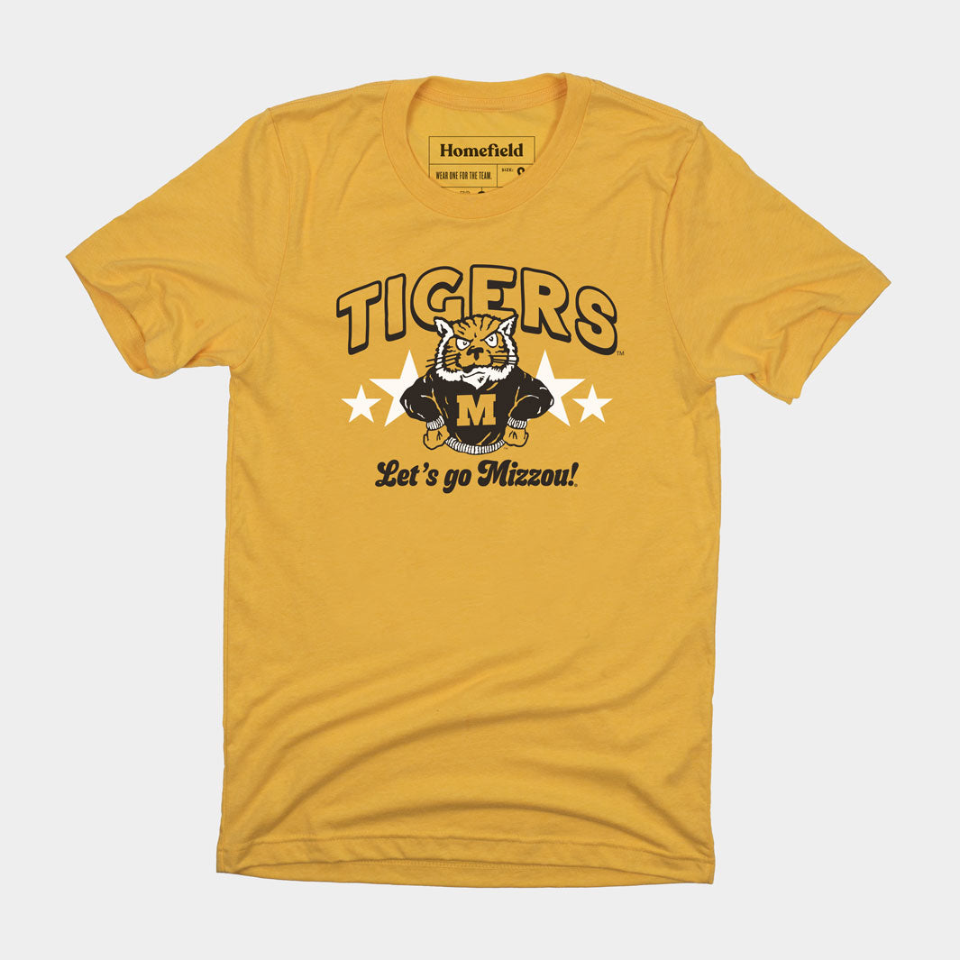 Vintage - Inspired Mizzou Tigers Gold Power Tee