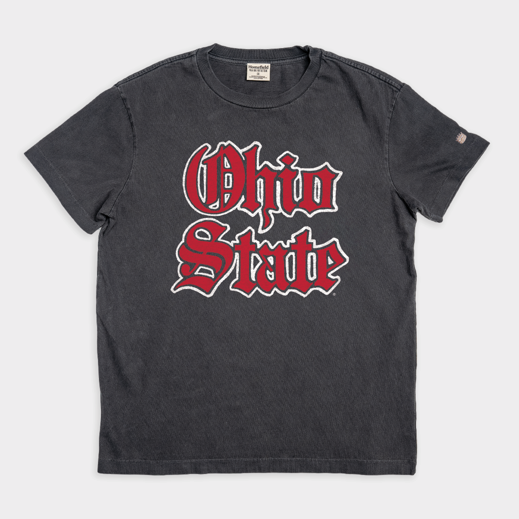Vintage Ohio State Gothic Heavyweight Tee - A Buckeyes Favorite