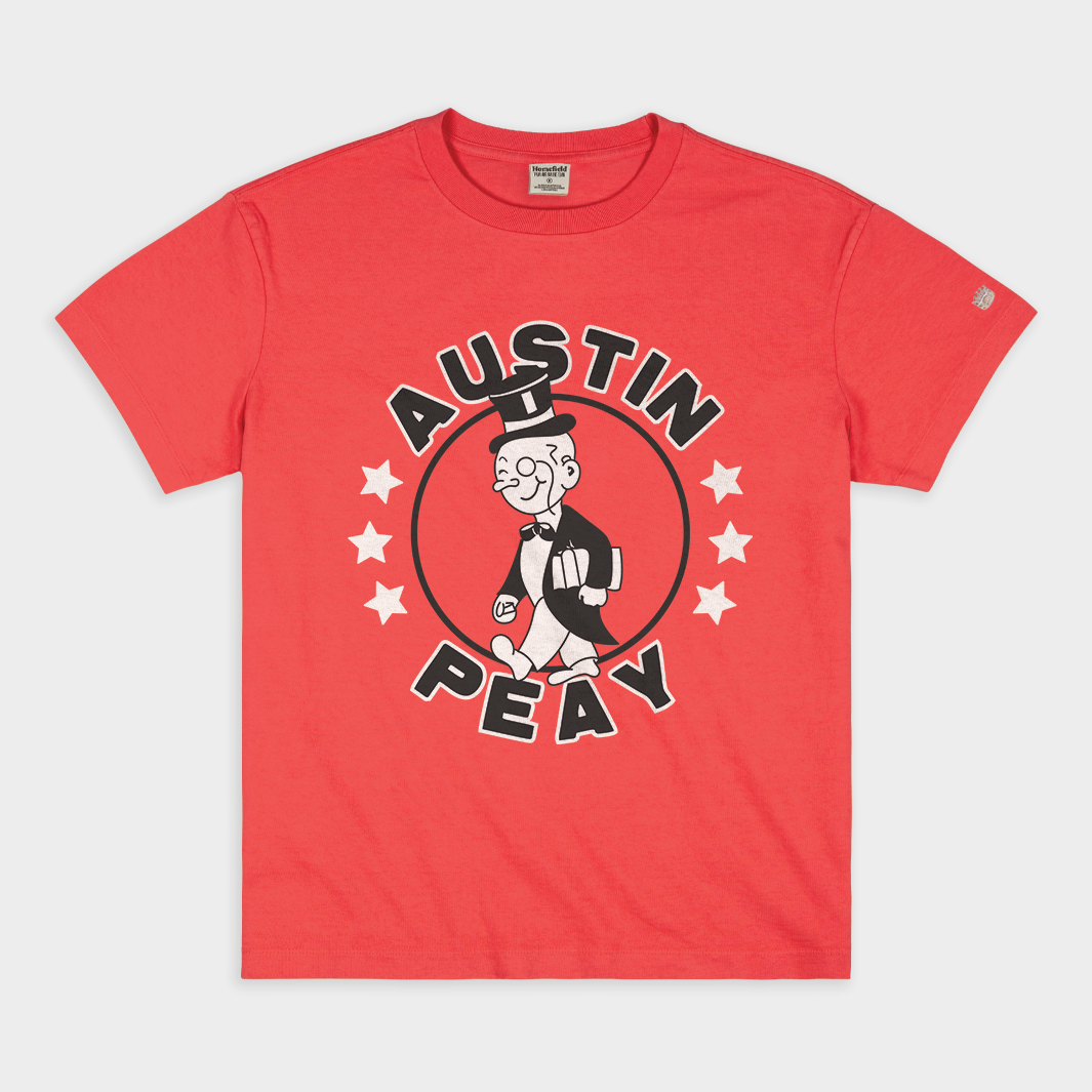 Vintage Heavyweight Austin Peay Governors Red Tee