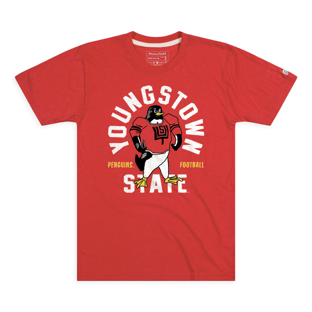 Vintage Youngstown State Penguins 1970s Football Tribute Tee - Show Your Team Pride!