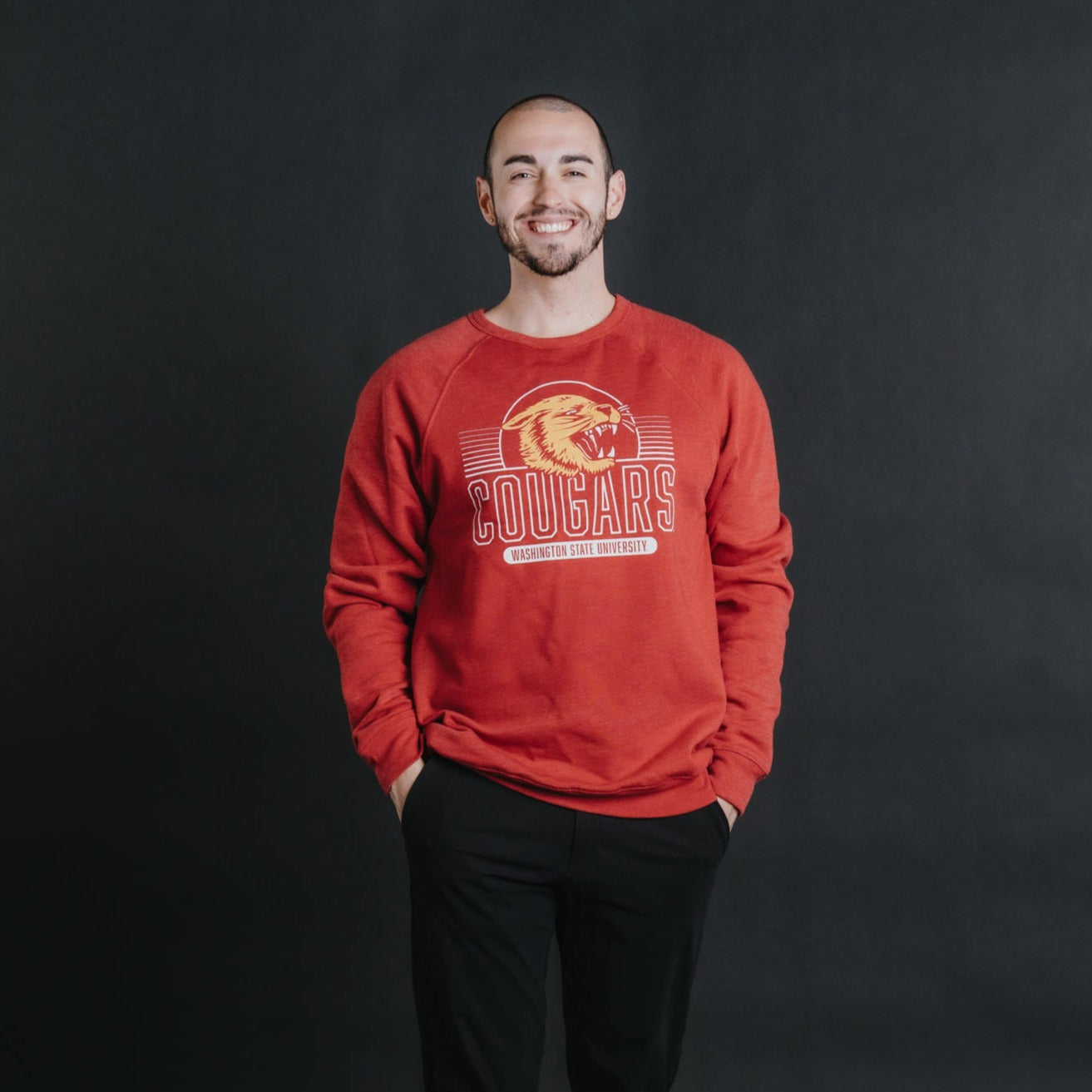 Show Your WSU Pride with Our Vintage Cougars Crewneck