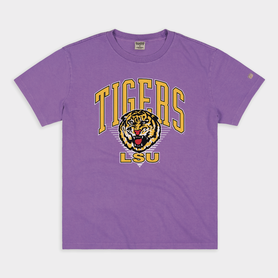 Step Back in Time with the Retro LSU Tigers Vintage Heavyweight Tee