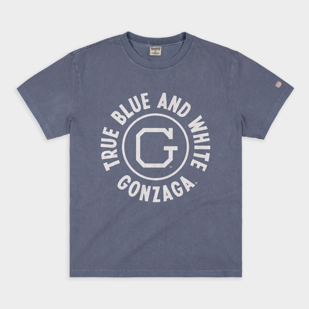 Gonzaga Vintage Basketball Half Court Heavyweight Tribute Tee