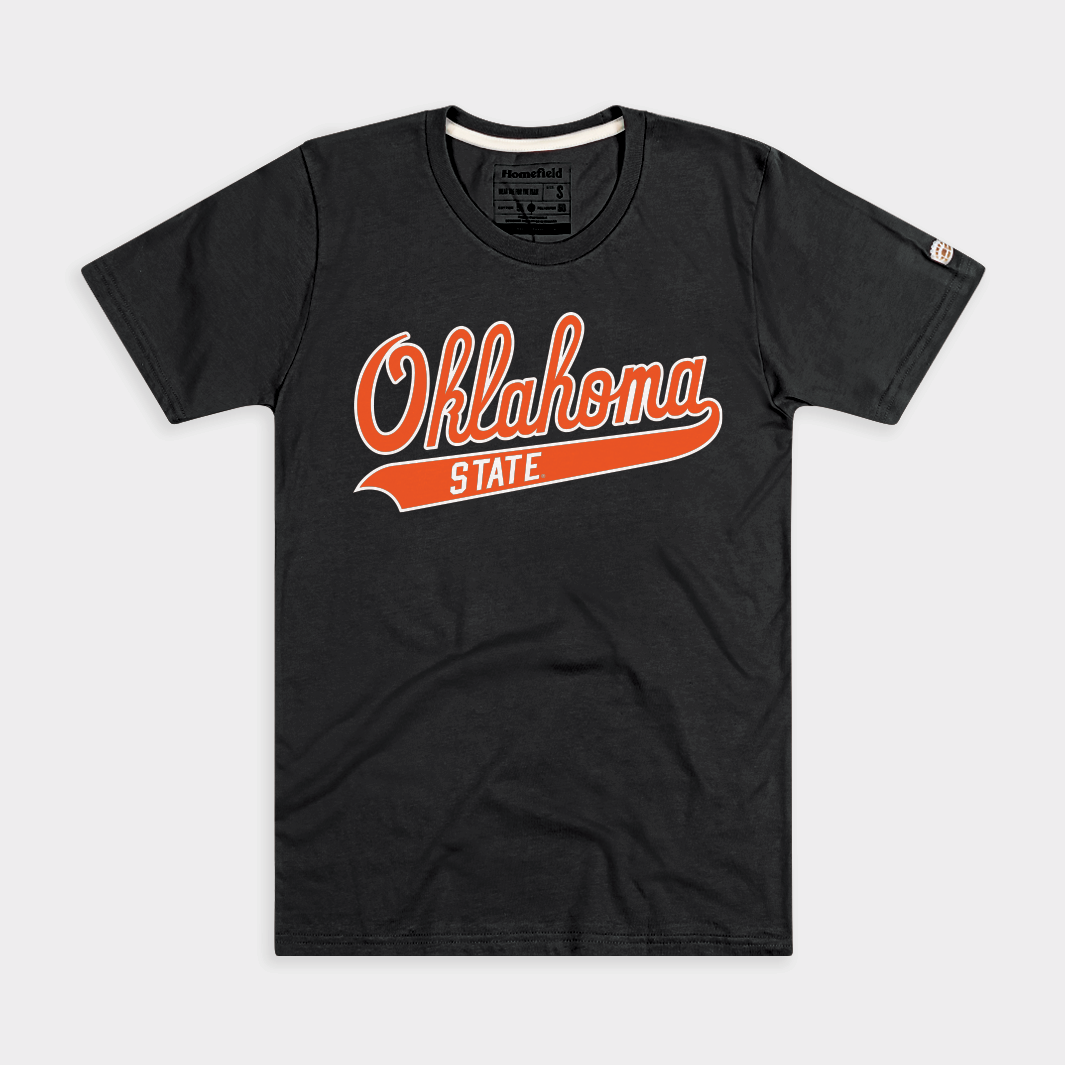 Show Your Love for Oklahoma State Baseball with This Vintage-Inspired Script Tee