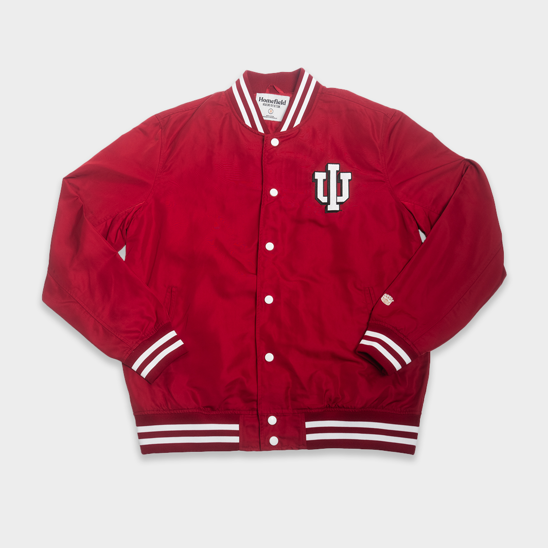 IU Hoosiers Vintage-Inspired Drop Shadow Logo Bomber Jacket