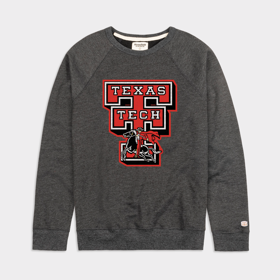 Show Your Texas Tech Pride with the Masked Rider Double T Crewneck
