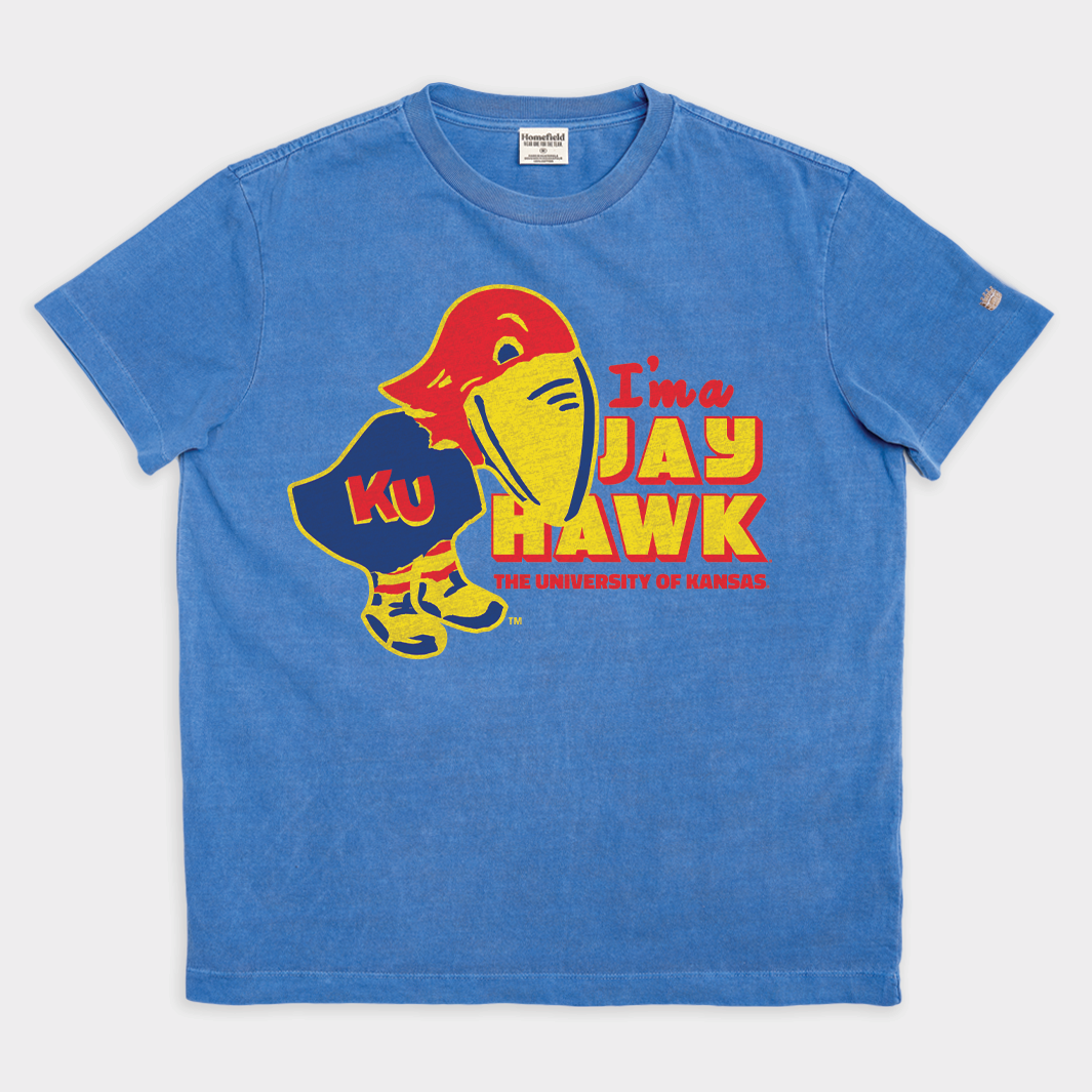 Show Your Kansas Pride! Retro Jayhawk Vintage Heavyweight Tee