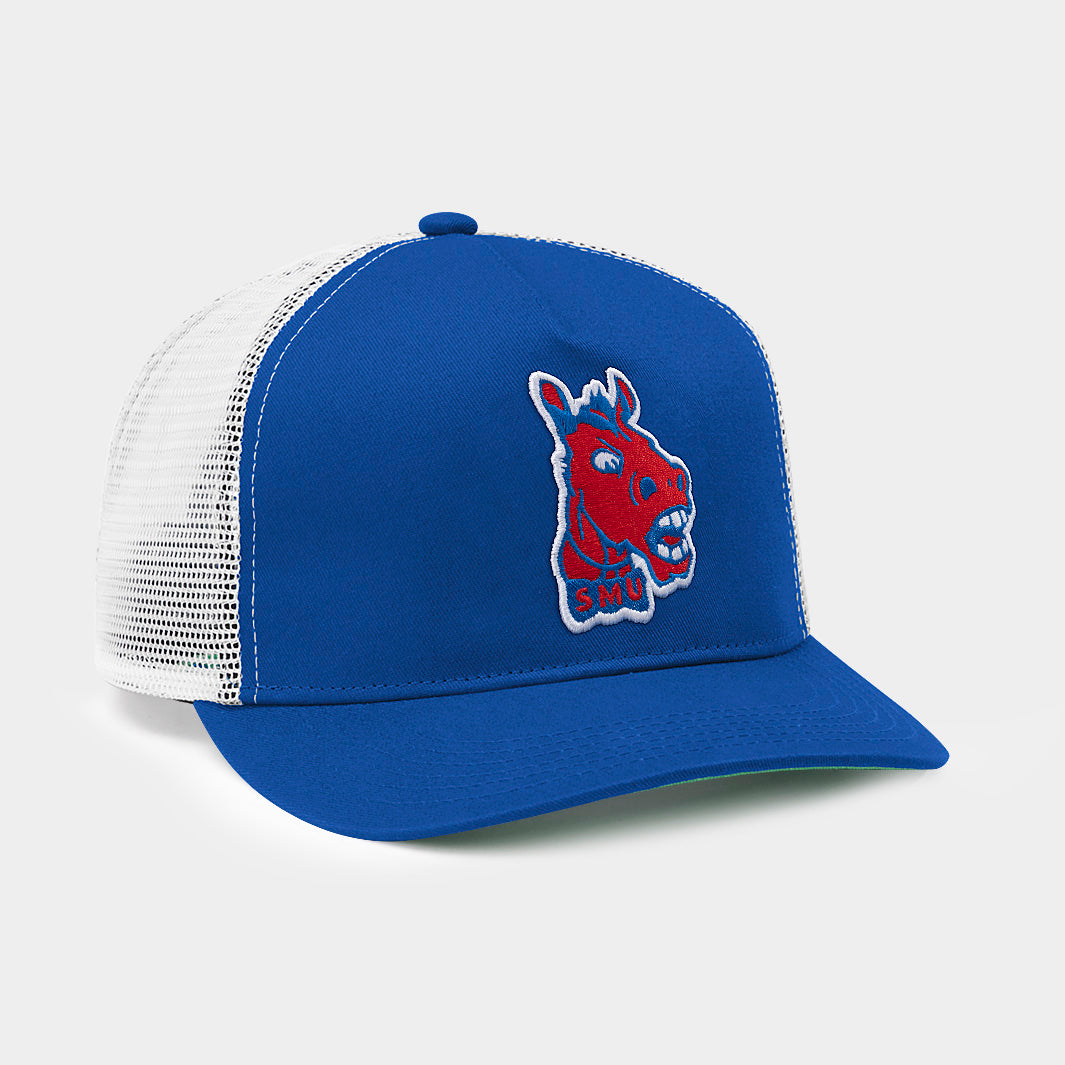 Unleash Your Mustang Pride with the Retro Logo Trucker Hat