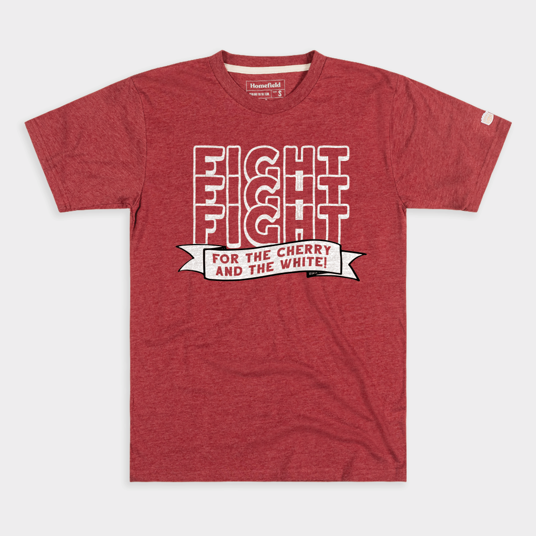Cherry & White Temple Tee - Your Fighting Spirit Wear