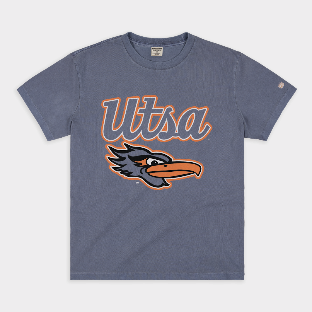 UTSA Vintage Basketball Script Heavyweight Tee - A Must-Have for Fans