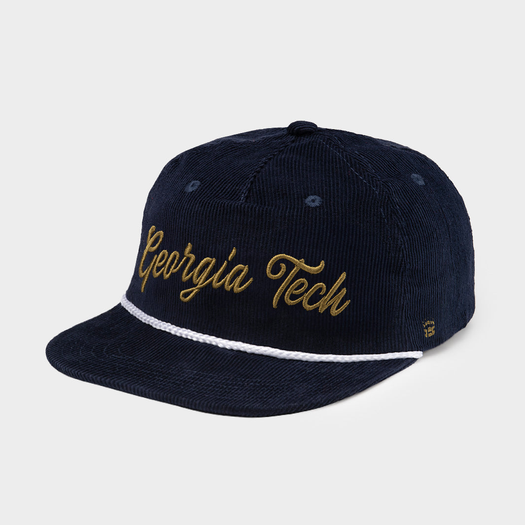 Georgia Tech Retro Corduroy Snapback Hat