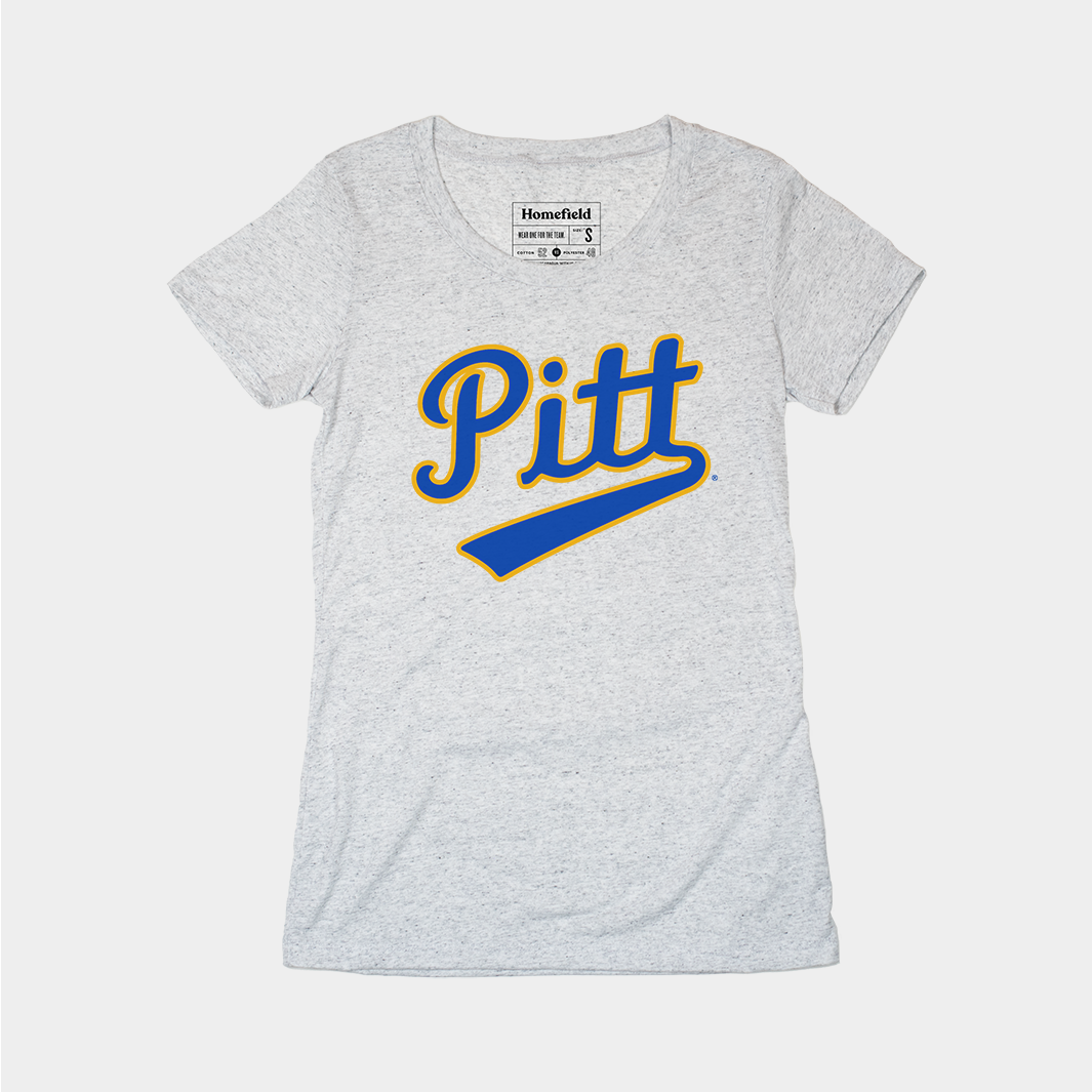 Pitt Baseball Script Women's Favorite Tee