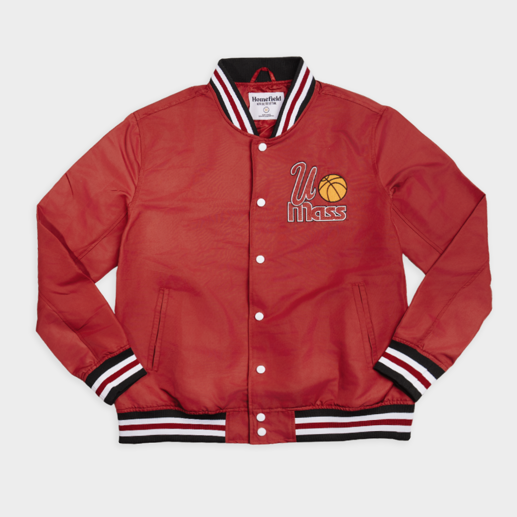 Show Your UMass Pride with the Minutemen Basketball Bomber Jacket