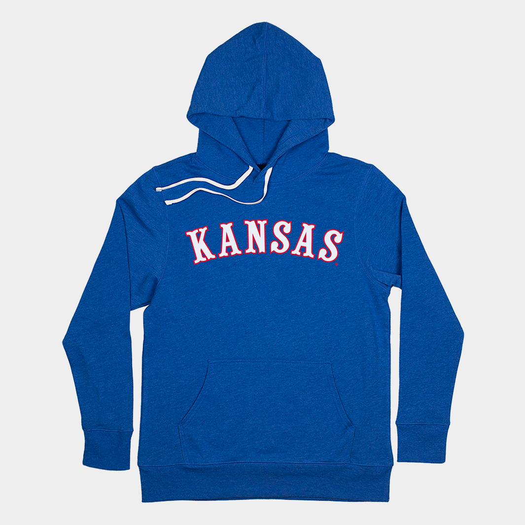 Show Your Kansas Pride: Circus Font Basketball Hoodie