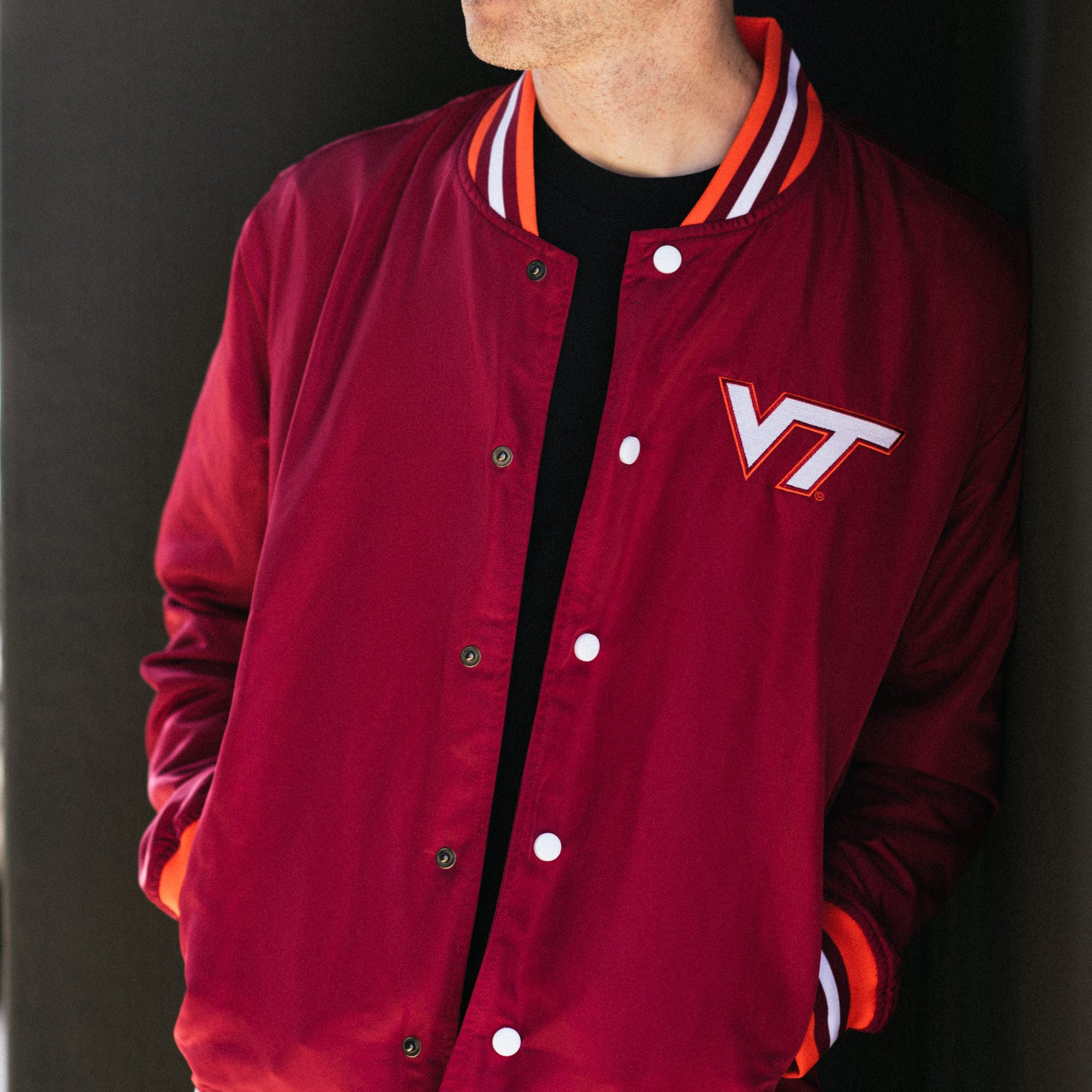 Virginia Tech Hokies Retro Script Bomber Jacket - A Timeless Tribute