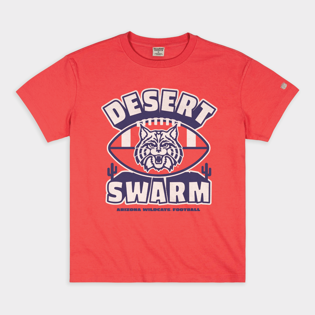 Arizona Desert Swarm Vintage Football Heavyweight Tee - Relive the Glory