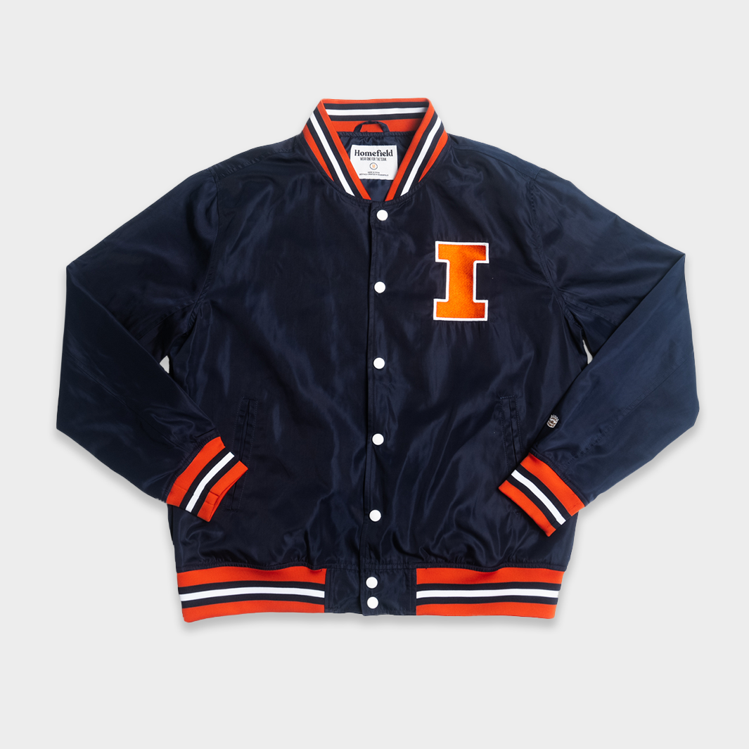 Illinois Fighting Illini Vintage Script Bomber Jacket - A Must-Have for Fans!
