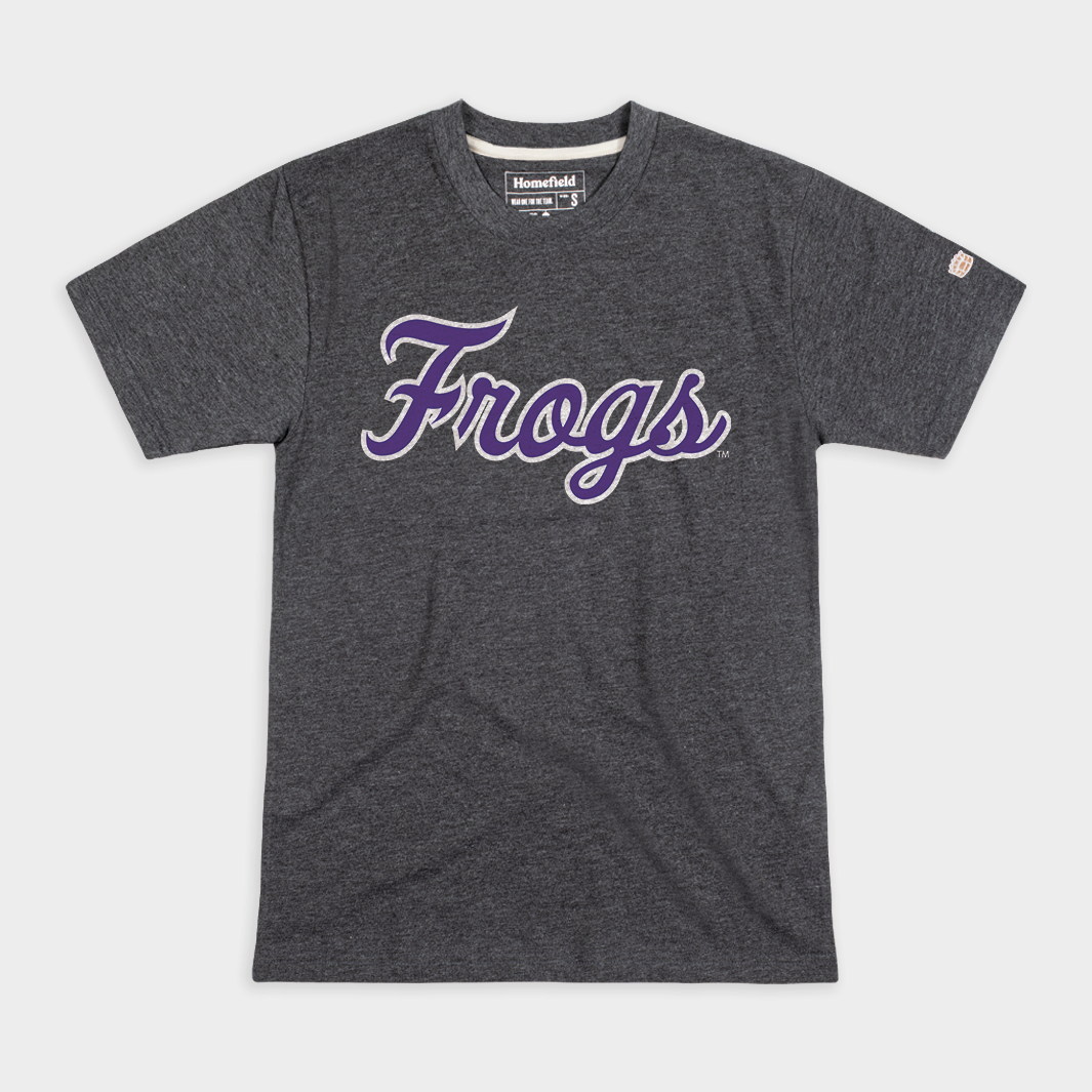 Show Your Love for TCU Frogs with the Baseball Script Tee