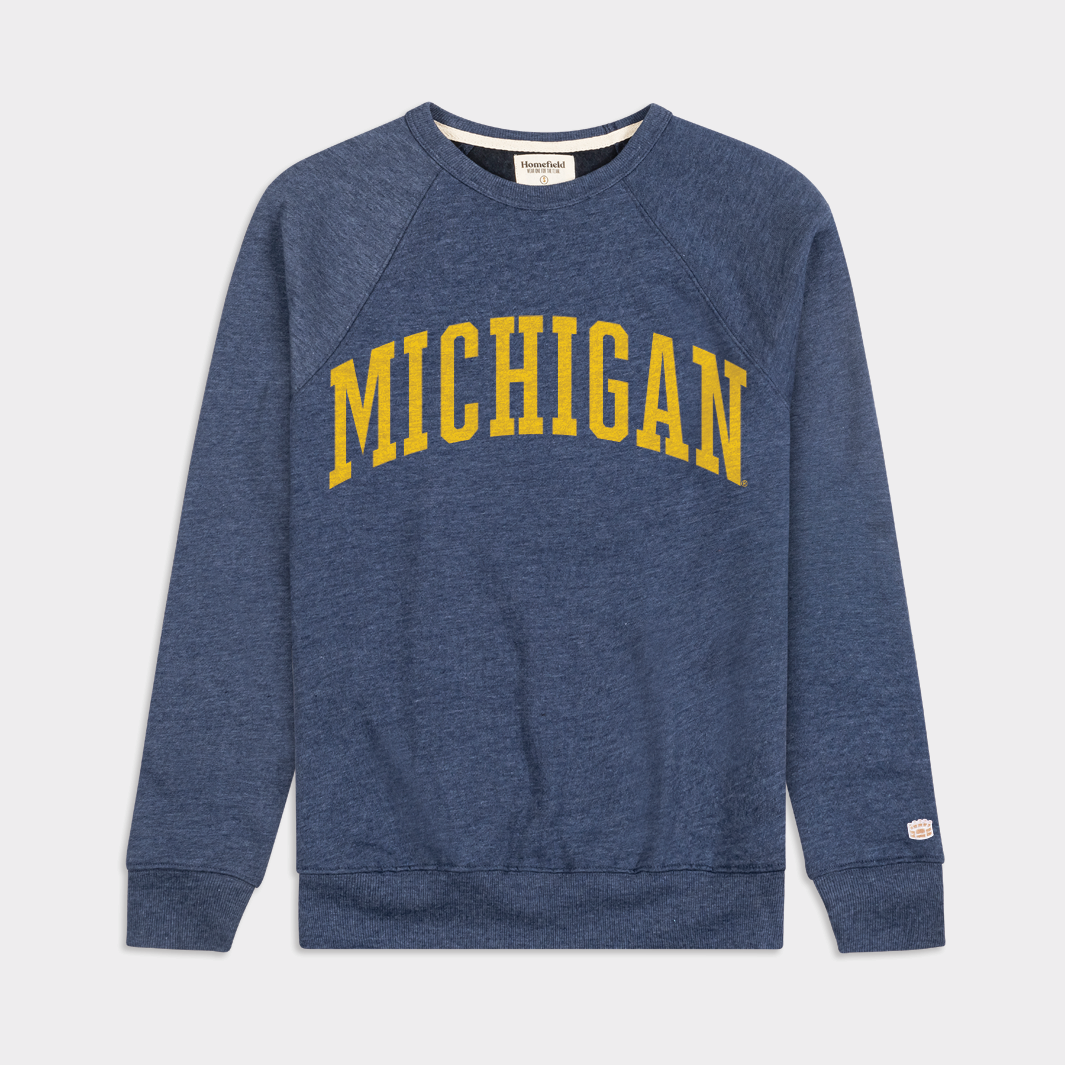 Classic Arched Michigan Crewneck - Show Your Team Spirit