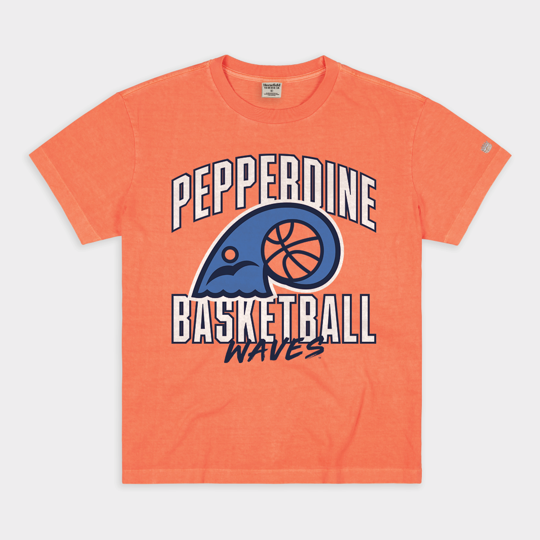 Pepperdine Waves Basketball Throwback Heavyweight Tee