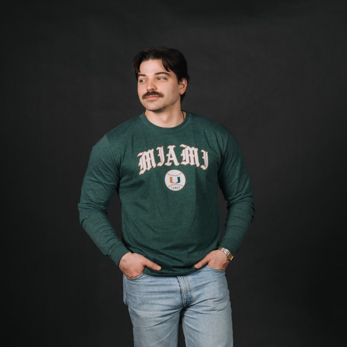 Show Your Miami Hurricanes Pride with Our Baseball Long Sleeve