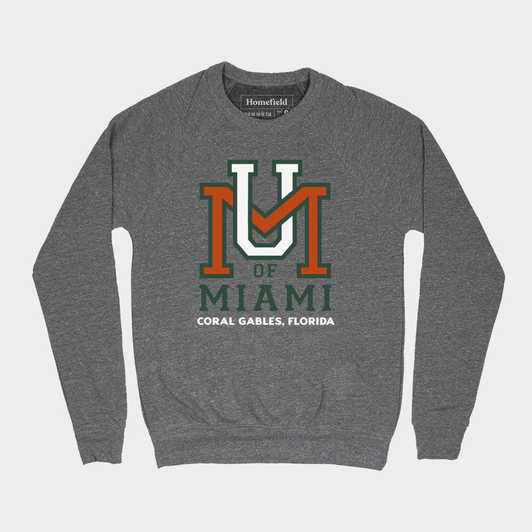 Show Your Miami Pride with This Vintage Monogram Crewneck