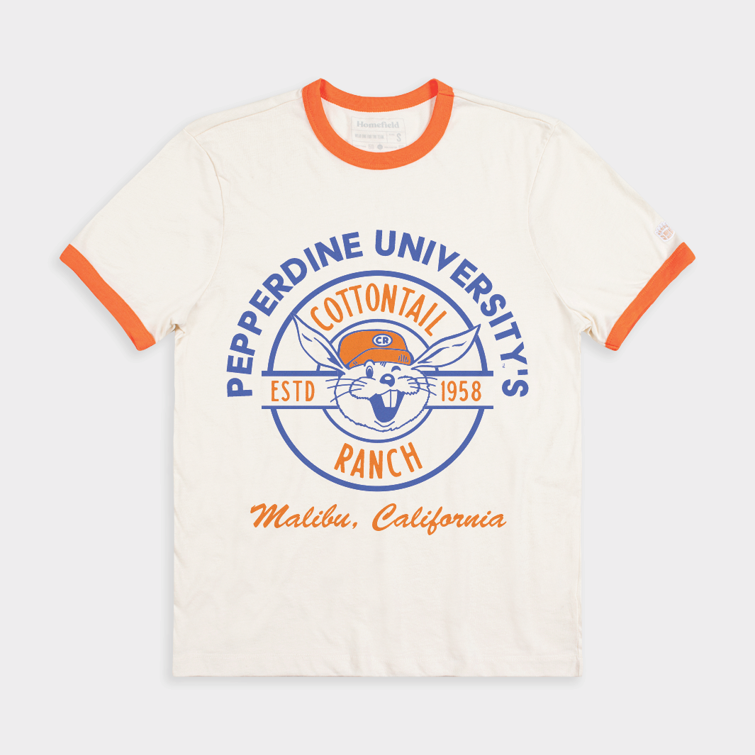 Pepperdine's 1958 Retro Cottontail Ranch Ringer Tee - A Nostalgic Tribute