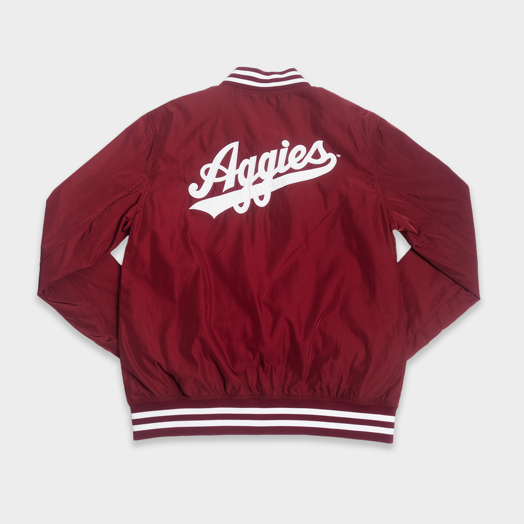 Texas A&M Aggies Vintage Script Bomber Jacket - A Timeless Tribute to the Aggies