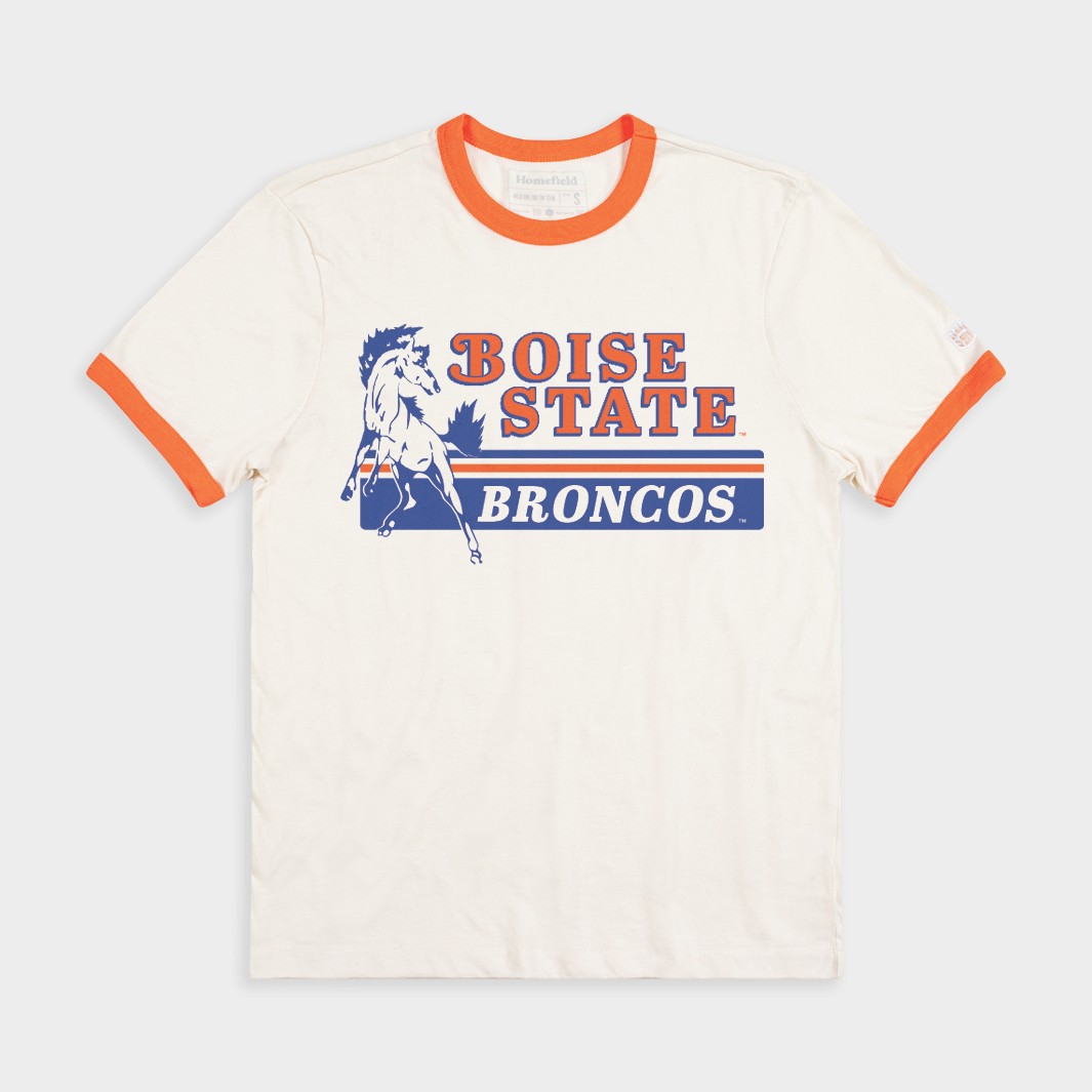 Retro Boise State Broncos Ringer Tee - A Blast from the Past