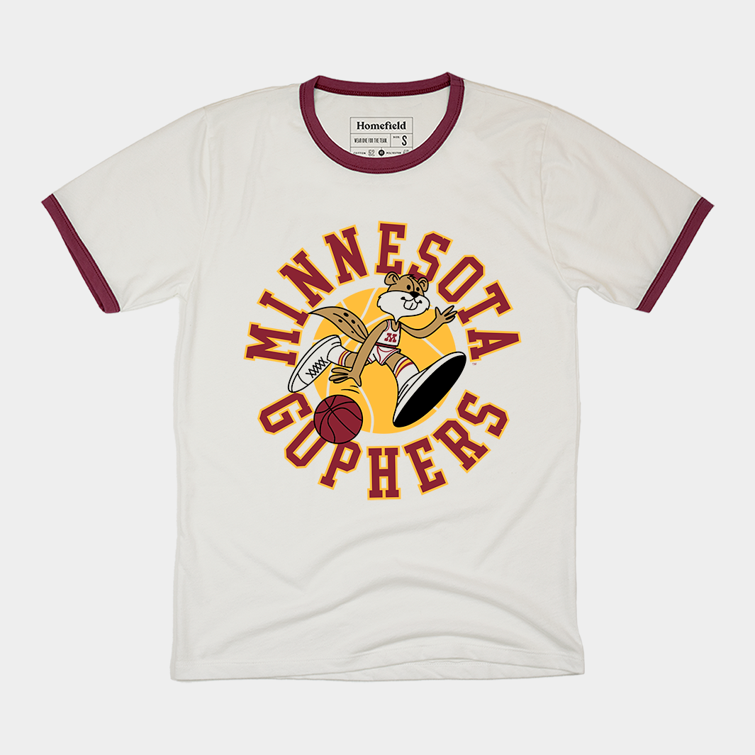 Retro Minnesota Basketball Ringer Tee