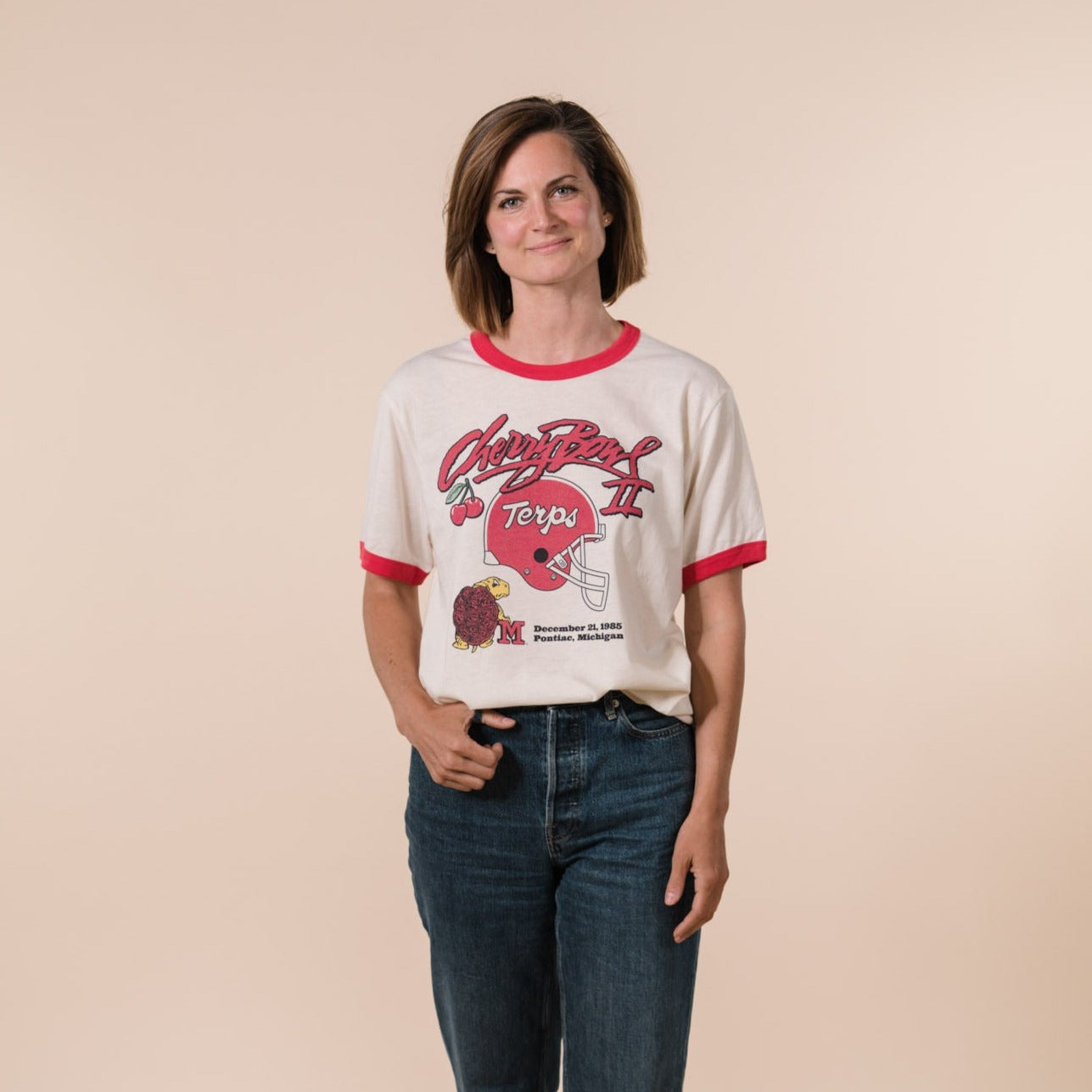 Celebrate Maryland's 1985 Cherry Bowl Victory with This Ringer Tee
