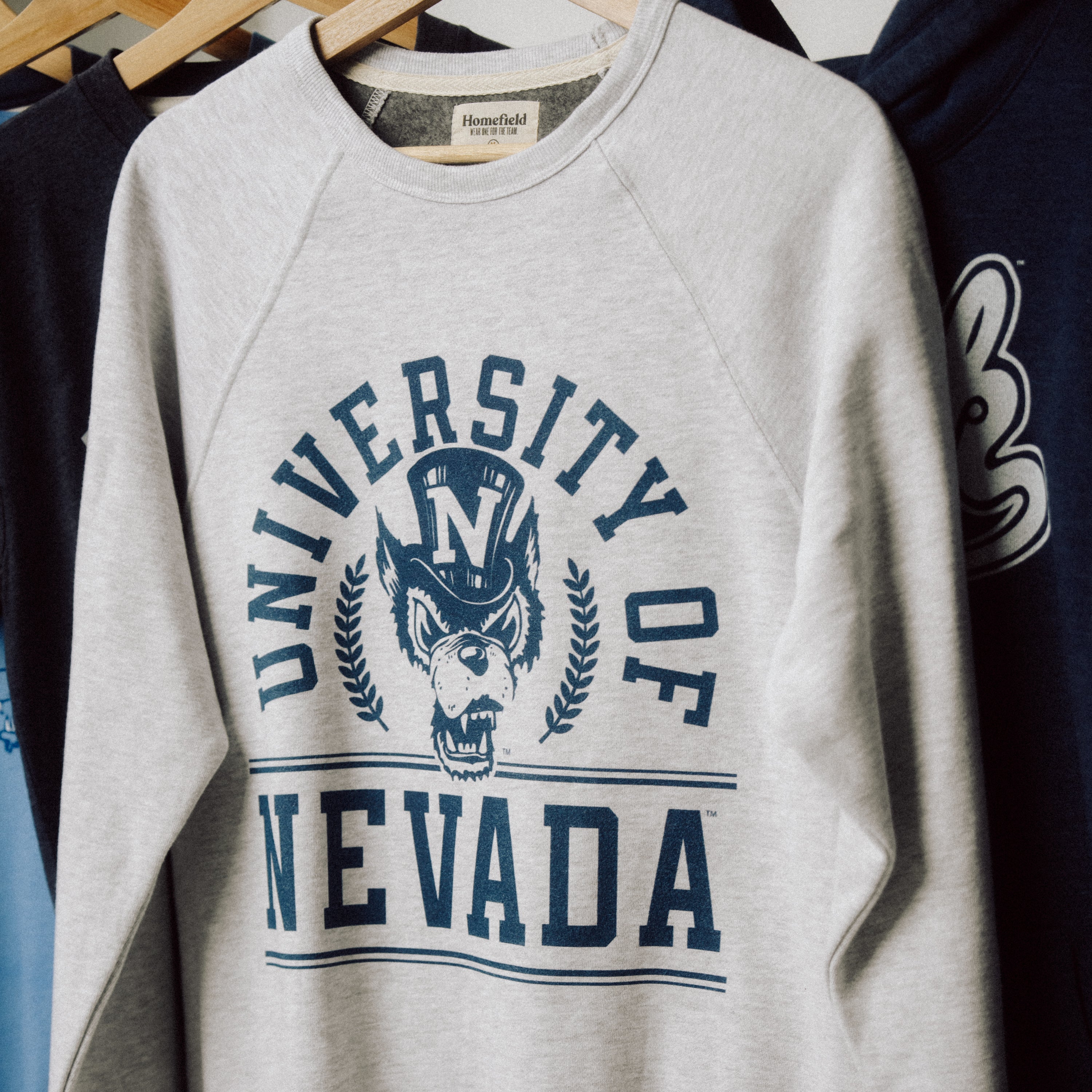 Nevada Wolf Pack Classic Vintage Logo Crewneck - A Nostalgic Tribute