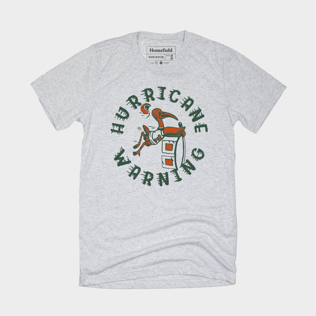 Get the Vintage Miami Hurricane Warning Tee Now!