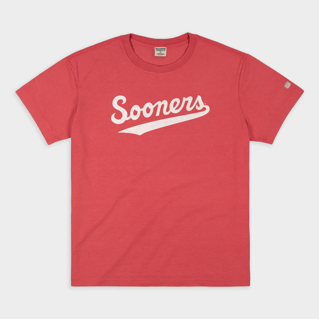 Sooners Vintage Heavyweight Script Tee - Show Your Team Pride!