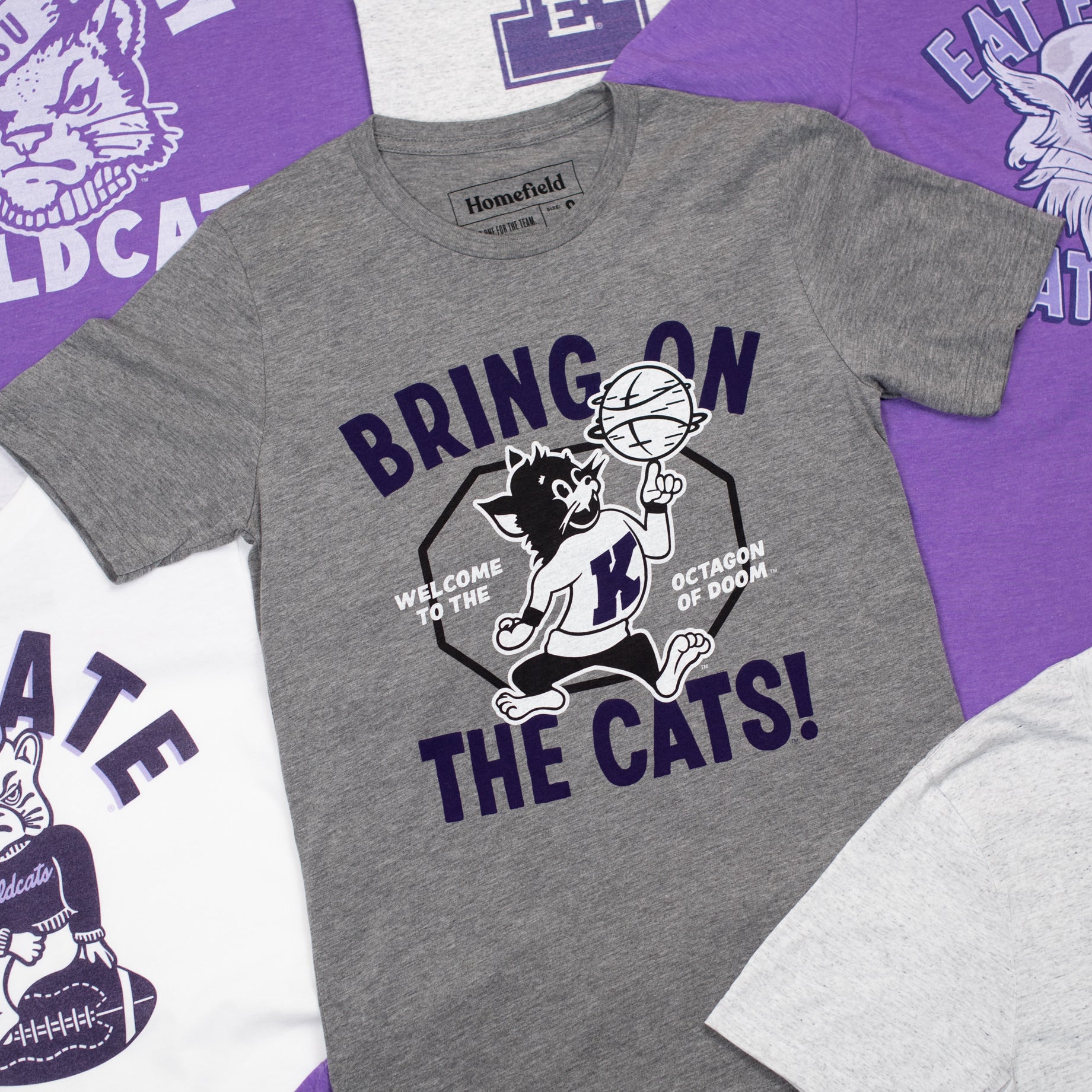 Retro K-State Wildcats Basketball T-Shirt