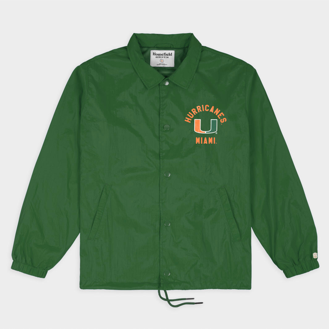 Miami Hurricanes Classic U Logo Stylish Coaches Jacket