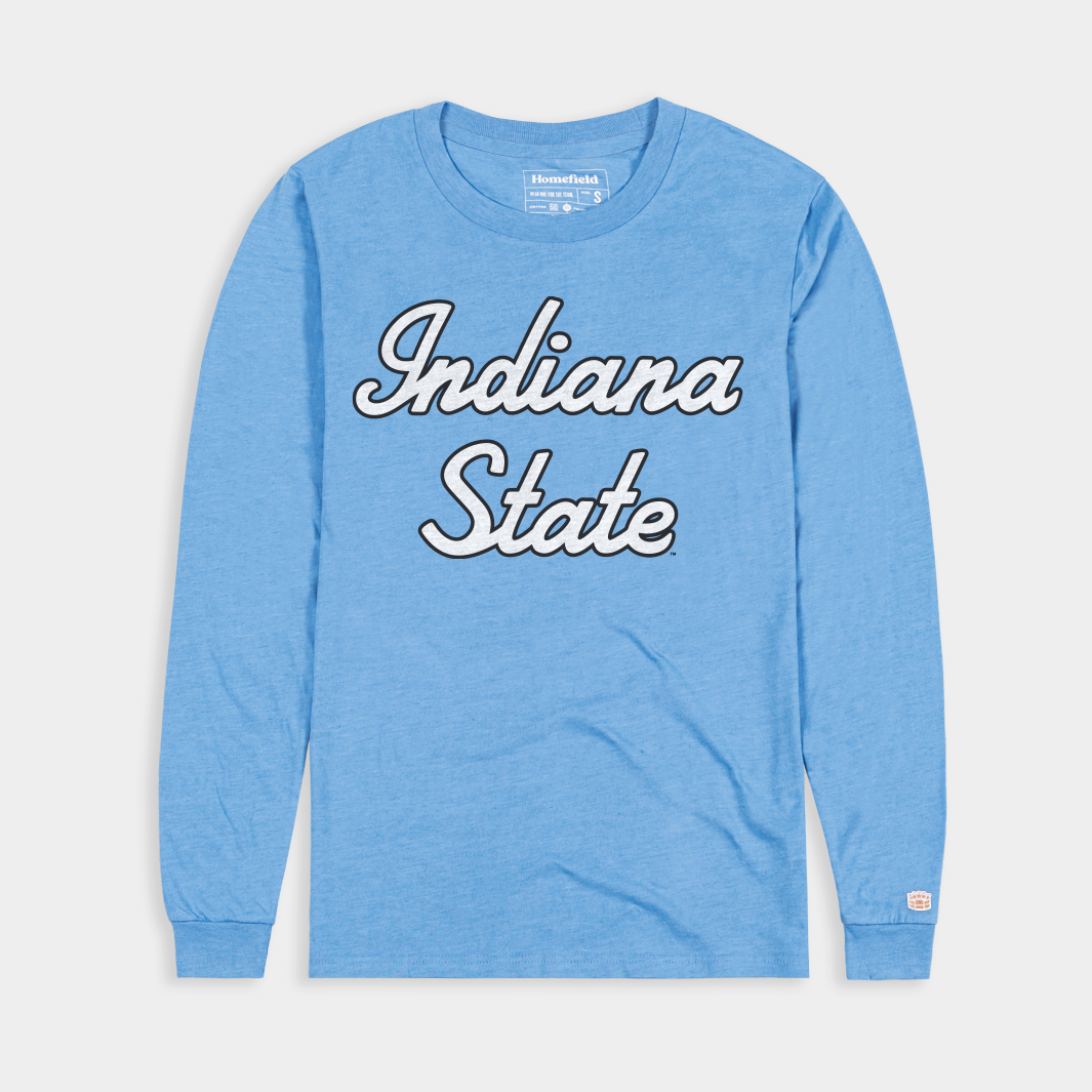 Vintage Indiana State Sycamores 1970s Script Long Sleeve - A Tribute to Basketball Greatness