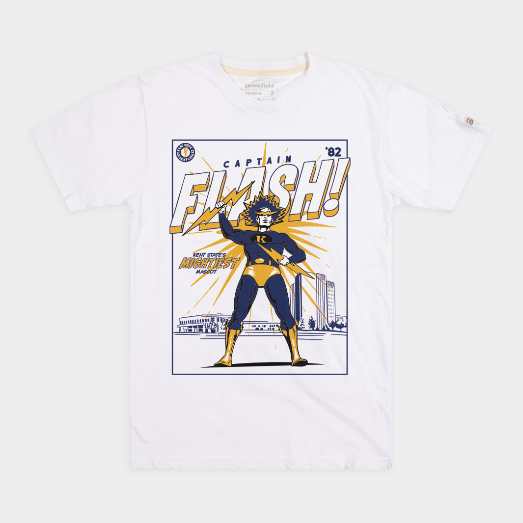 Relive Kent State's Glory! 1980's Captain Flash Vintage Tee