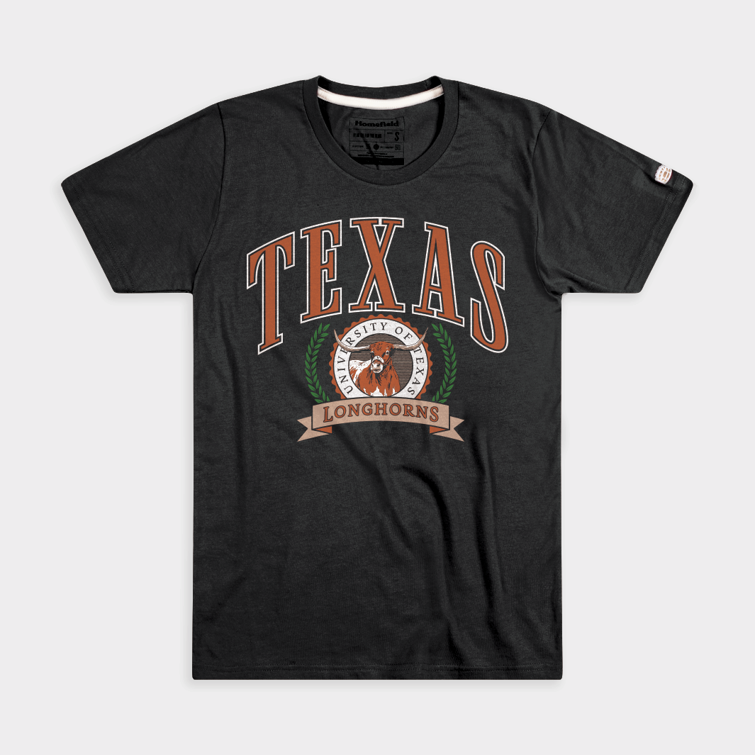 Texas Longhorns Vintage-Inspired Retro Crest Tee