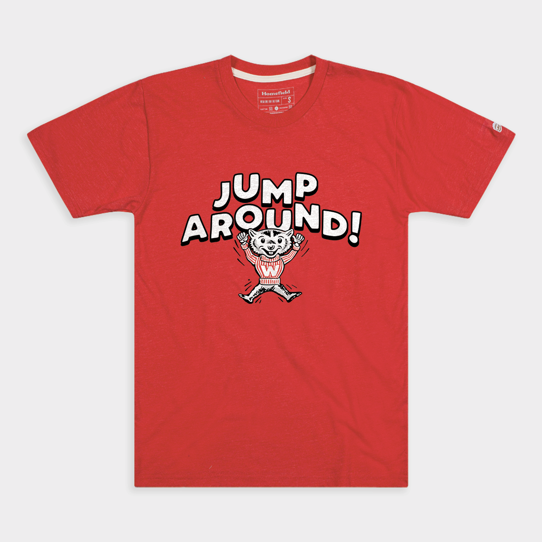 Get Your Game On with the Vintage Wisconsin Badgers Jump Around Tee