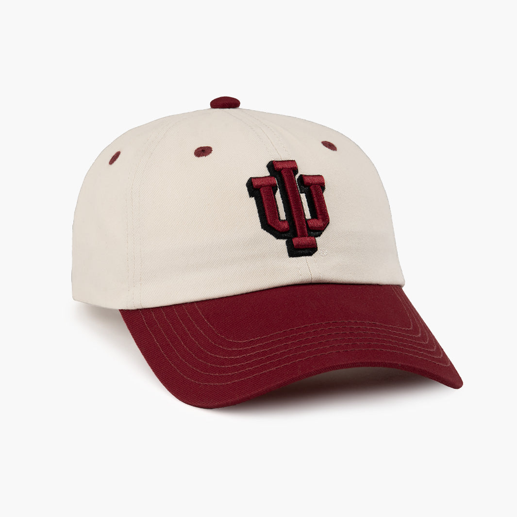 Indiana's Iconic Drop-Shadow IU Two-Tone Dad Hat - A Must-Have!