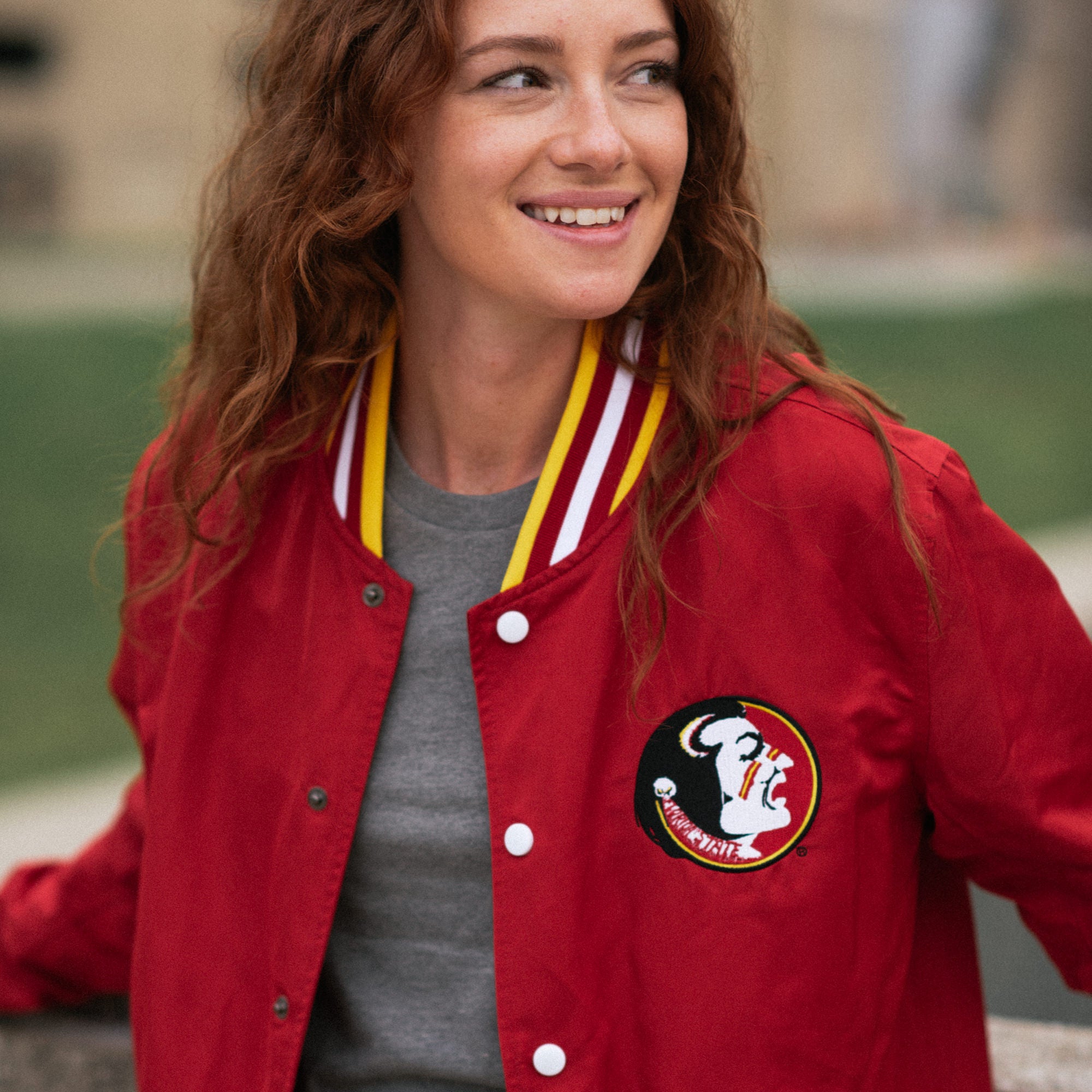 Florida State Seminoles Retro Logo Bomber Jacket - A Must-Have for Fans!