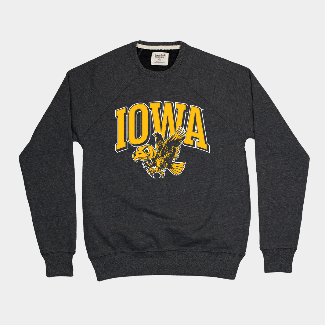 Show Your Iowa Pride with the Herky the Hawk Crewneck