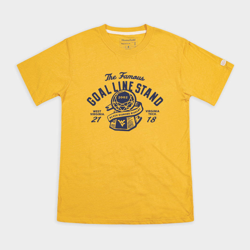2002 WVU Black Diamond Goal Line Stand Tribute Tee