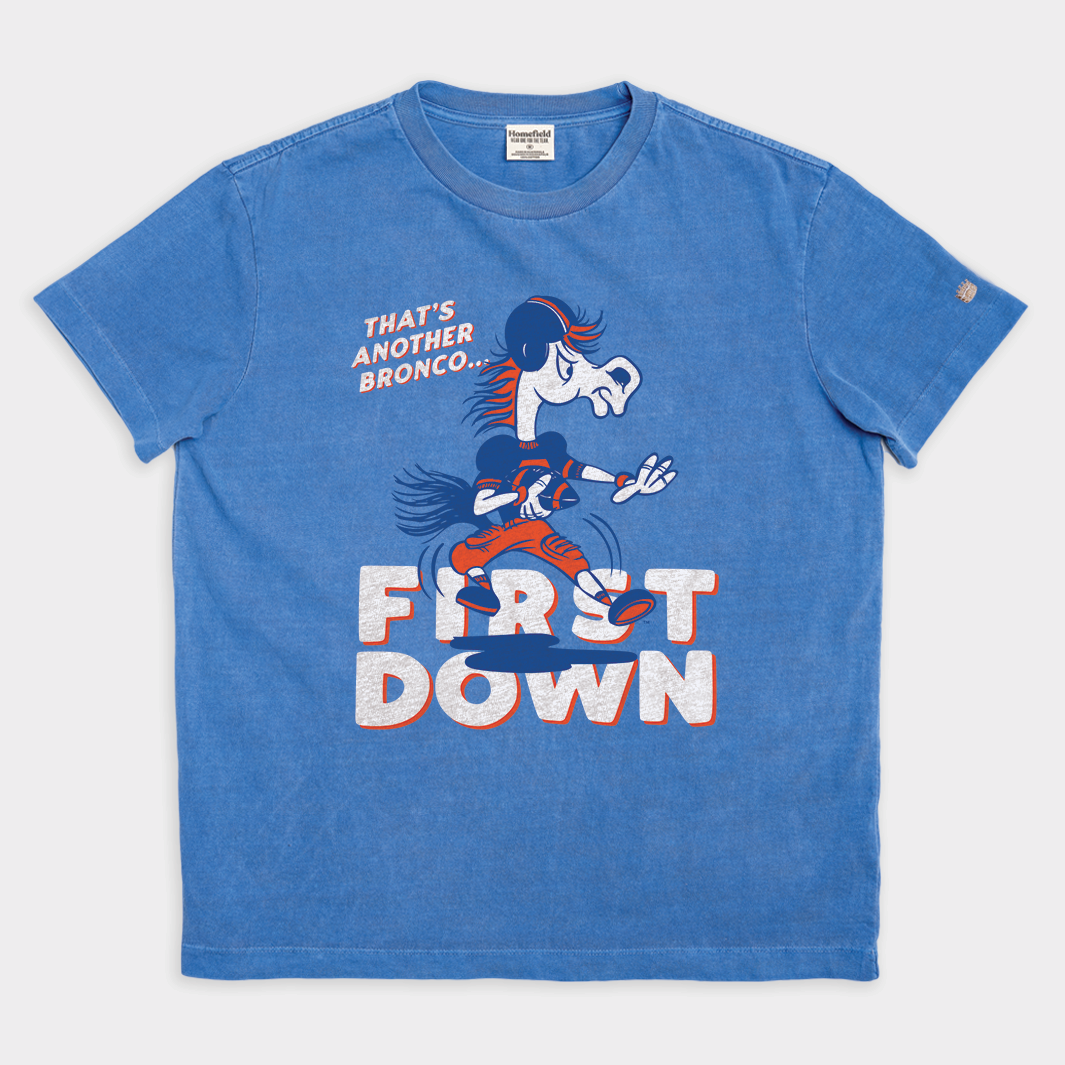 BSU Bronco First Down Vintage Heavyweight Tee - Your Game Day Essential