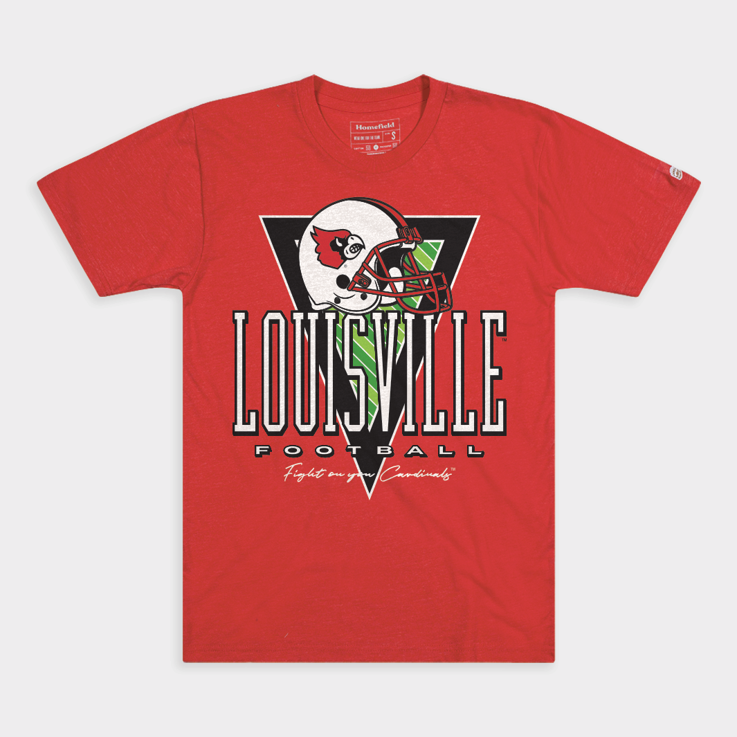 Show Your Love for Louisville Cardinals Football with This Helmet Tee