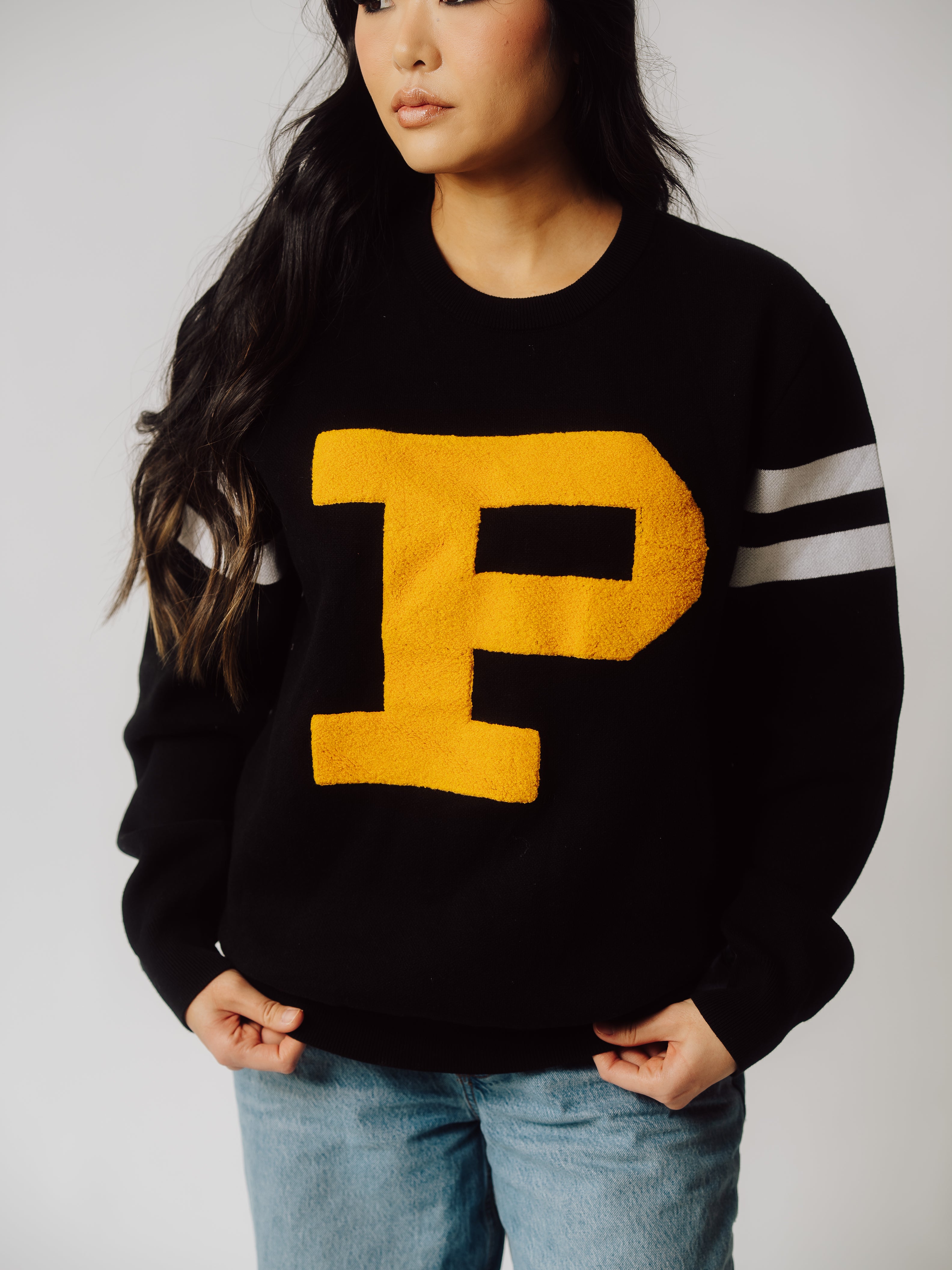 Purdue Boilermakers Retro Block P Knit Sweater - Show Your Team Pride